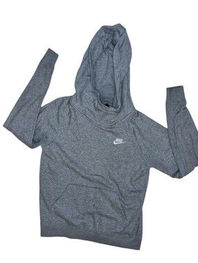 Nike Heather Gray Funnel Neck  Hoodie